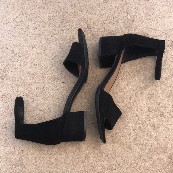 Black Rampage 2 inch Block Heels with Ankle Strap - Size 7 - Picture 4 of 4